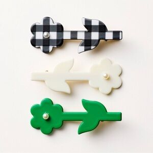 NWT Special Edition Kate Spade X Target 3 Pack Floral Hair Clips